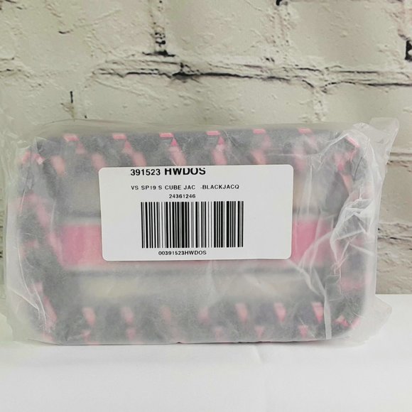 VICTORIA'S SECRET CLEAR-VIEW WINDOW RIBBON-LOGO CUBE COSMETIC CASE NEW w/TAGS - Picture 14 of 15